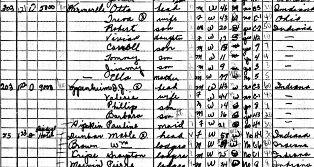 Oppenheim Household, 1940 Census