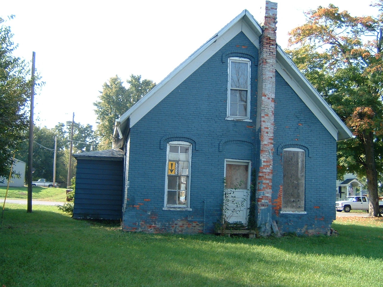 Grant Street Property, Rear View, Before Restoration