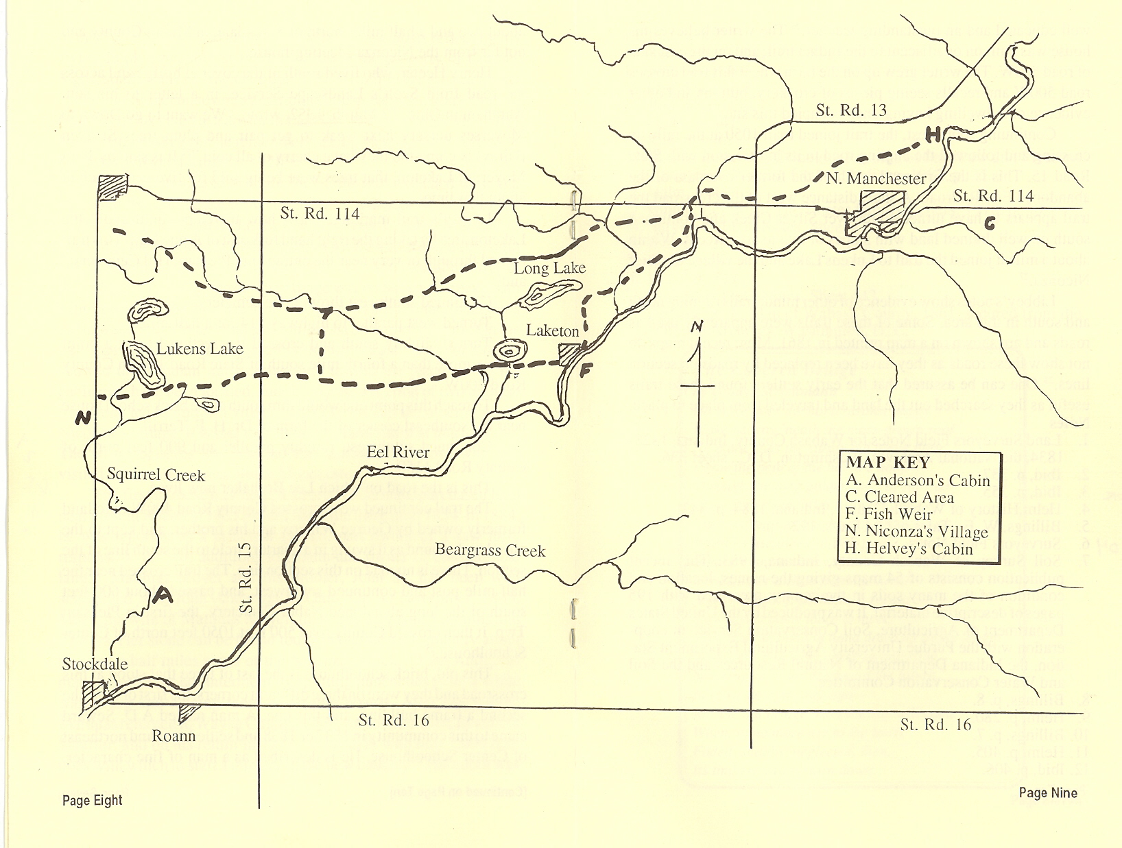 Indian Trail Map -- N. Manchester & Laketon Area