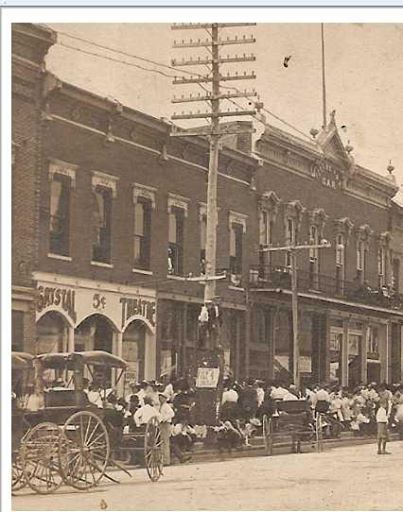 Indiana State Bank, west of the Crystal Theatre