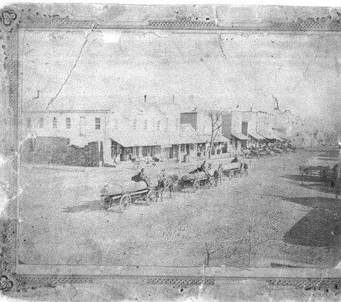 Corner Market & Main, N. Manchester, circa 1878