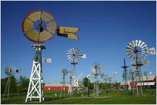 Windmills at the Kendallville Museum (Indiana)